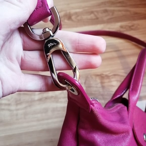 ** SOLD ** ๐ LONGCHAMP Le Pliage Cuir in Pink, size Small - Picture 3 of 13